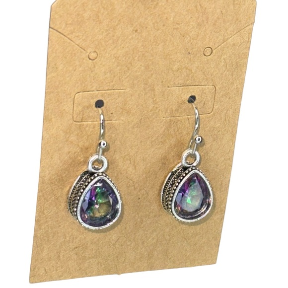 Multicolored NWOT Fashion Gemstone Earrings - Picture 2 of 3